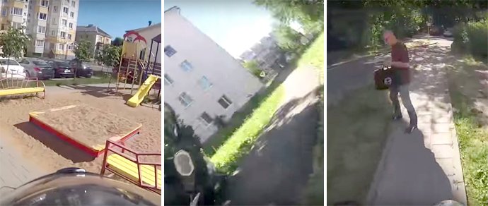 Скутерист снял видео о том, как удирал от ГАИ в Минске по дворам и тротуарам Скутерист снял видео о том, как удирал от ГАИ в Минске по дворам и тротуарам