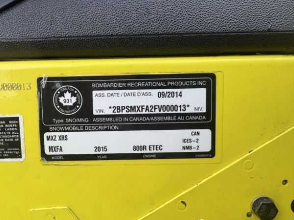 Bombardier Freeride MXZ 800, 2015 г.