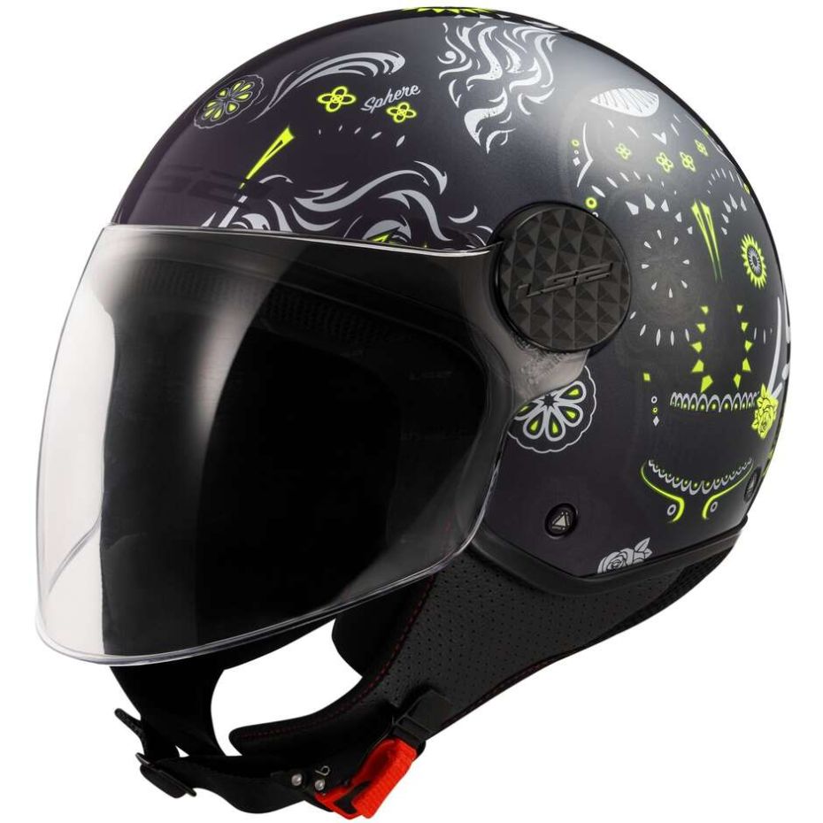 Шлем ls2 of558 sphere lux ii maxca black h-v yellow-06