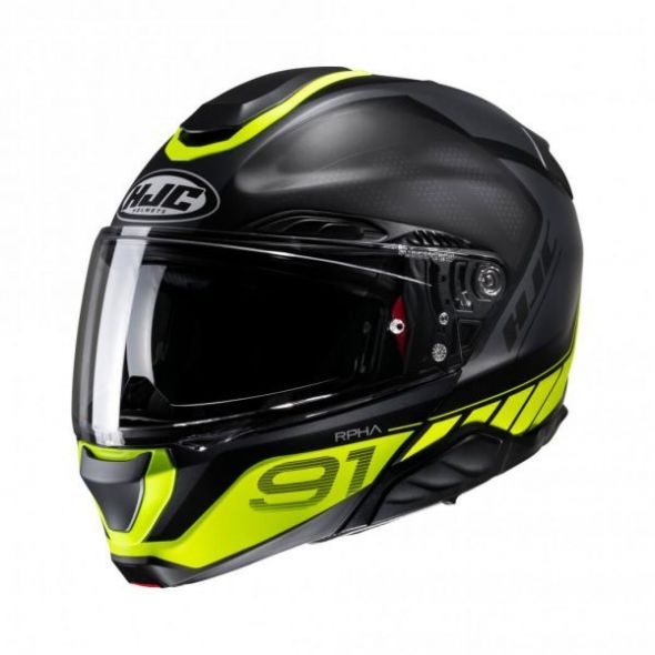 Мотоциклетный шлем hjc rpha91 rafino black/yellow