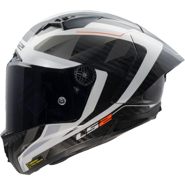 Шлем ls2 ff805 thunder gp aero raute white grey-06