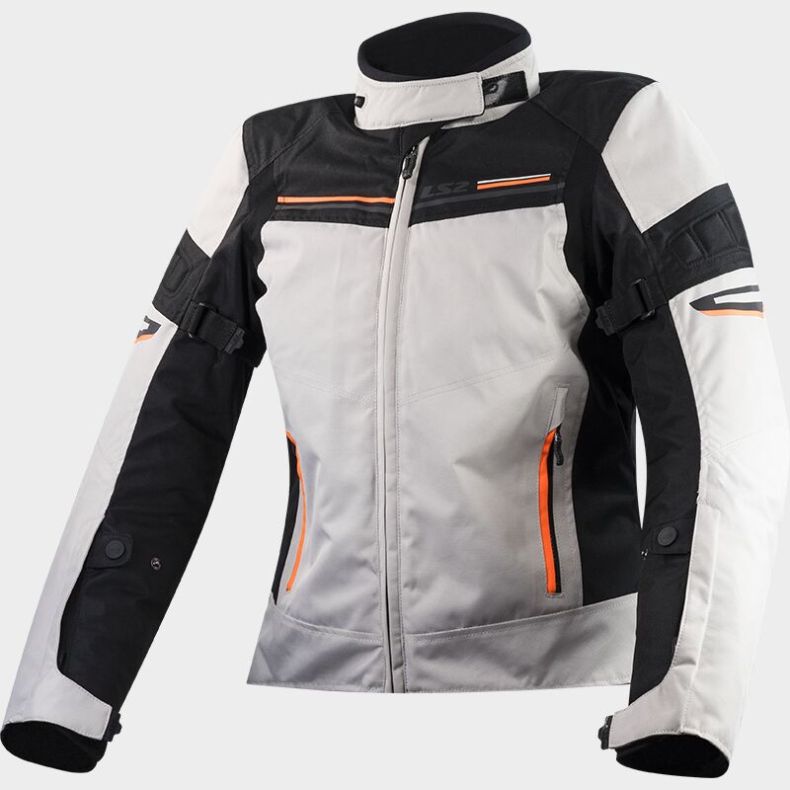 Куртка ls2 shadow lady light grey black orange
