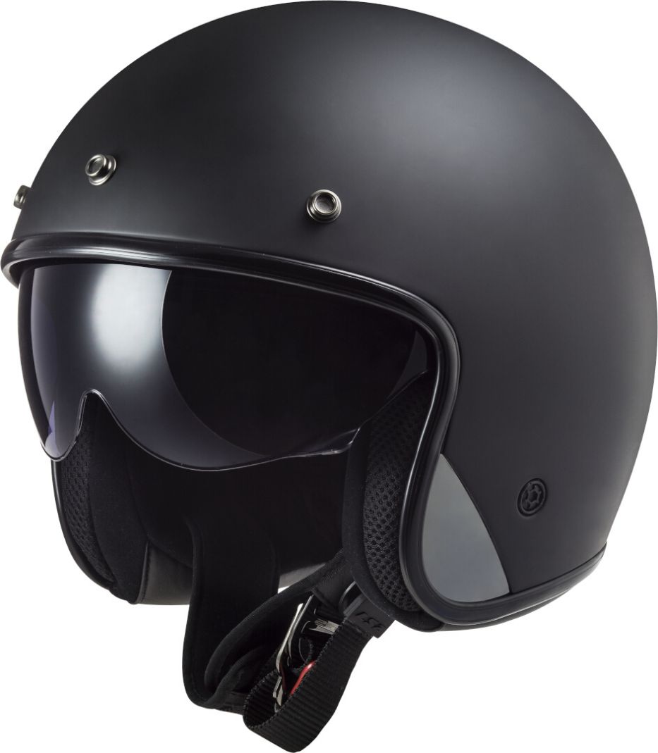 Мотоциклетный шлем ls2 of601 bob ii solid matt black-06