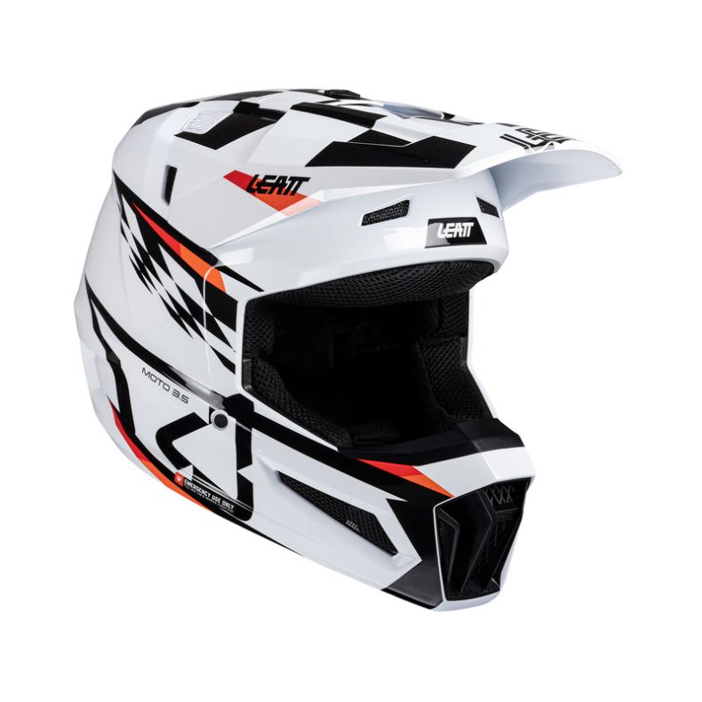 Шлем с очками leatt junior kit moto 3.5 v25 white