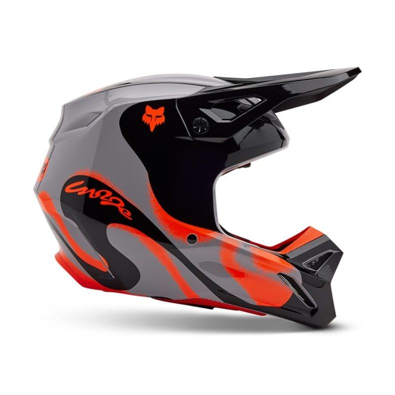 Шлем fox v1 emotion steel grey