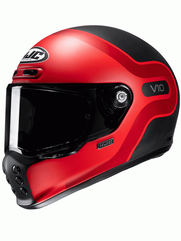 Мотоциклетный шлем hjc v10 grape red/black