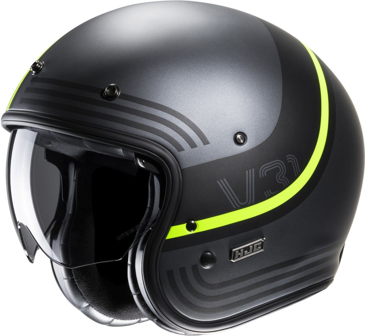 Мотоциклетный шлем hjc v31 byron silver/yellow