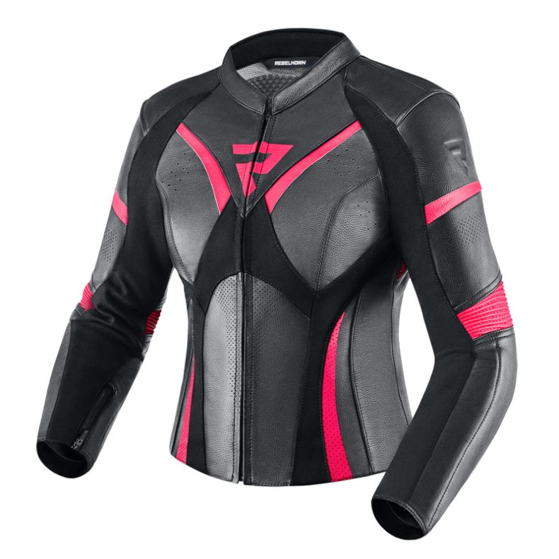 Куртка кожаная женская rebelhorn rebel lady black/pink