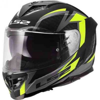Шлем ls2 ff818 storm iii dynamo black h-v yellow