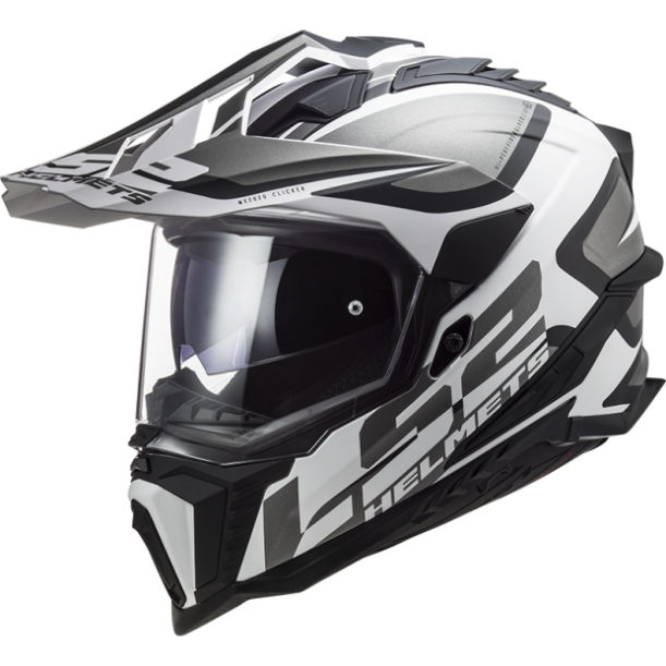 Шлем ls2 mx701 explorer alter matt black white