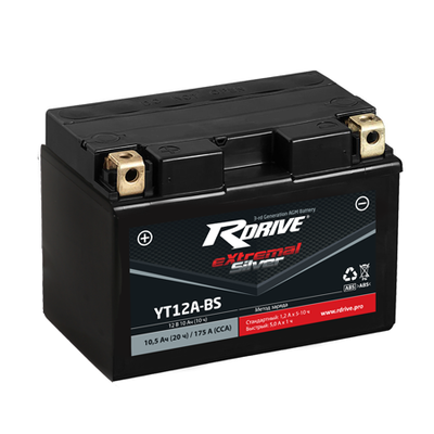 МОТО АККУМУЛЯТОР RDRIVE EXTREMAL IRIDIUM YT12A-BS