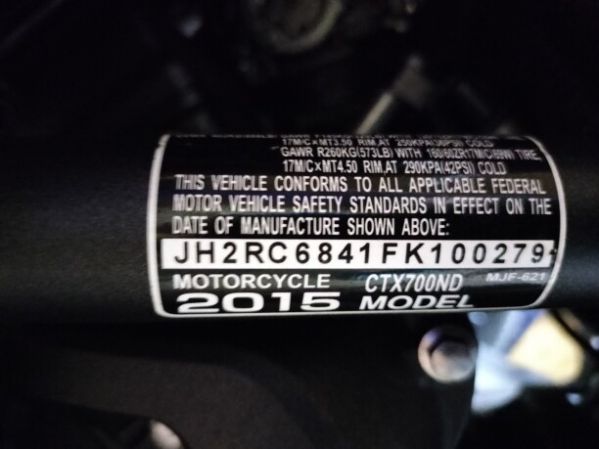 Honda CTX, 2015 г.