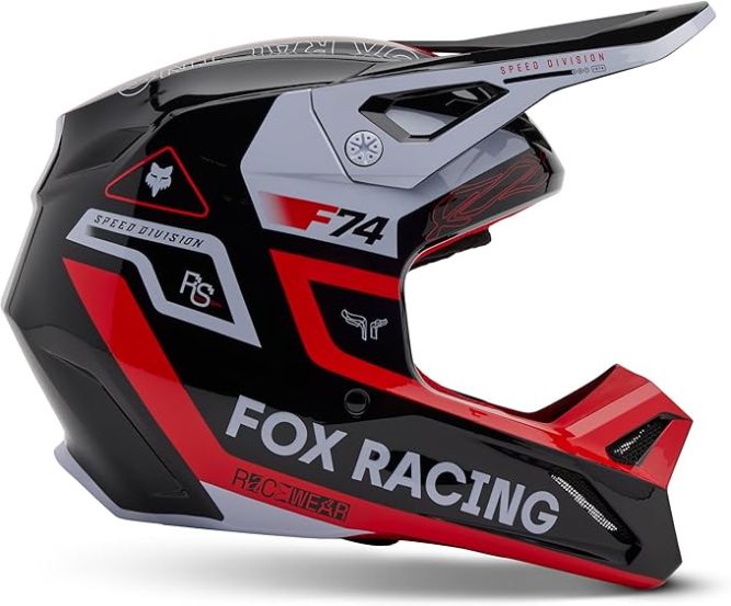 Шлем fox junior v1 race spec fluorescent red