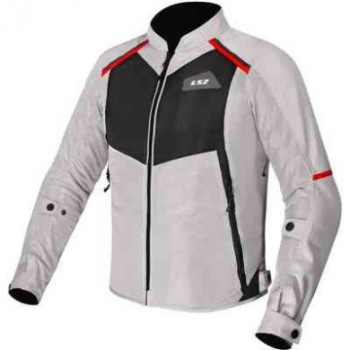 Куртка ls2 breeze man grey black red