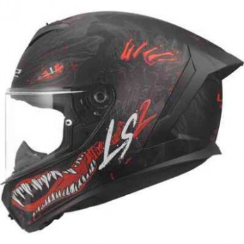Шлем ls2 ff820 rapid iii kaiju ii black red white