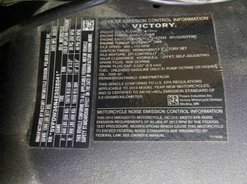 Victory Cross Country 97 hp, 2014 г.