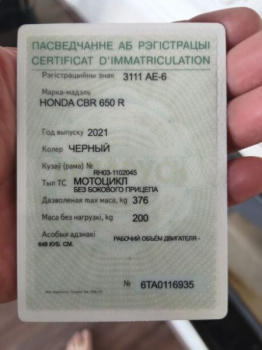 Honda CBR, 2021 г.