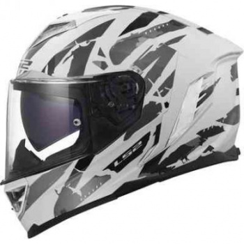 Шлем ls2 ff818 storm iii kaos white grey