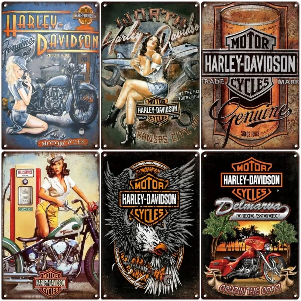 Harley Davidson, табличка металлическая, постер на стену табличка металлическая,