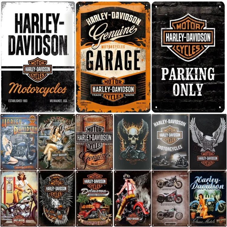 Harley Davidson, табличка металлическая, постер на стену табличка металлическая,