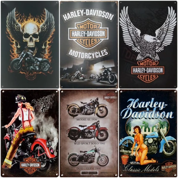 Harley Davidson, табличка металлическая, постер на стену табличка металлическая,