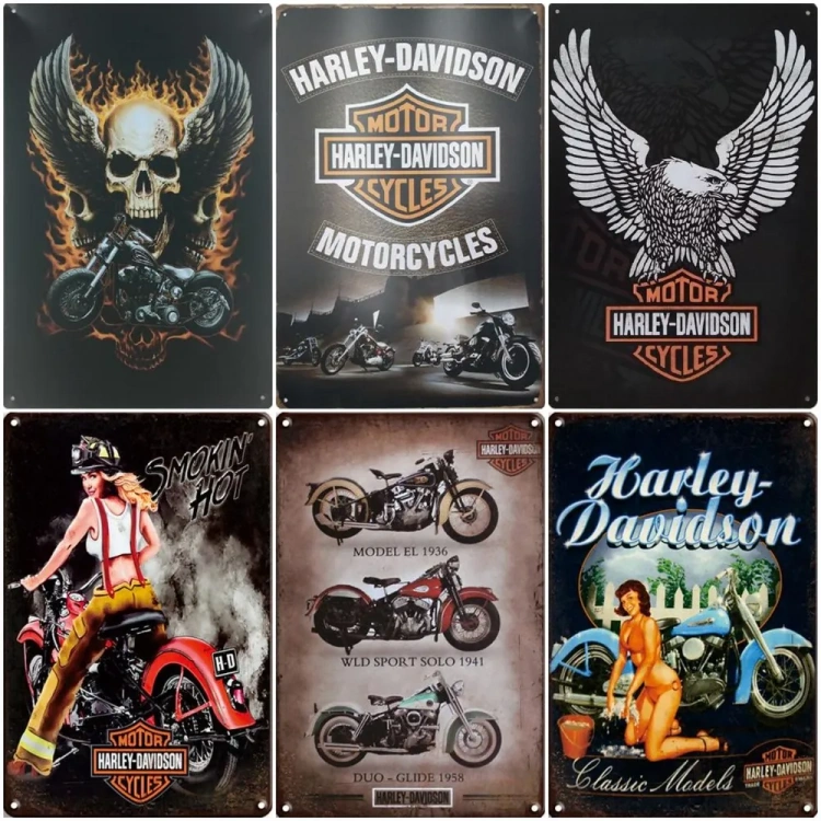 Harley Davidson, табличка металлическая, постер на стену табличка металлическая,