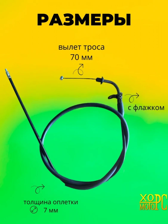 Трос газа для мотоцикла прижимной