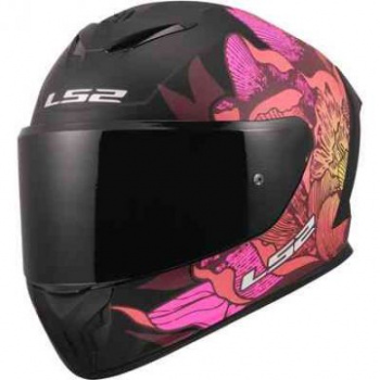 Шлем ls2 ff820 rapid iii poppies ii black pink