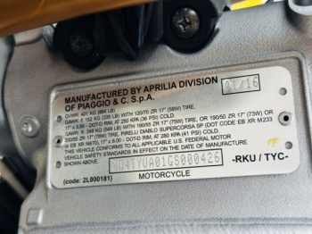 Aprilia Tuono V4 1100 FACTORY, 2016 г.