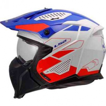 Шлем ls2 of606 drifter trek white blue red-06