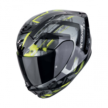 Шлем scorpion exo-391 clutter noir-jaune fluo (141)