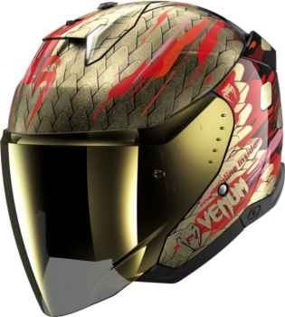 Шлем shark skwal i3 jet venum gold/red