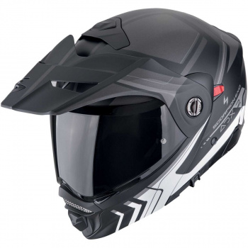 Шлем scorpion adx-2 lewis noir mat-argent (159)