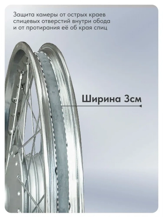 Mosporty ободная лента (флиппер 1 штука) для спицованного колеса мотоцикла 18''