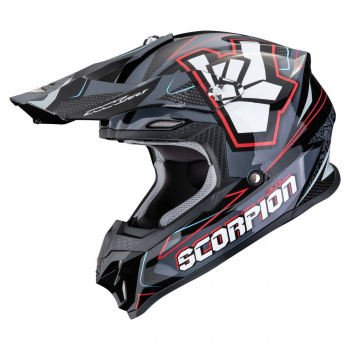 Шлем scorpion vx-16 evo air rok noir-gris-rouge (339)