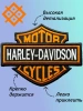 Нашивка, патч на одежду Harley-Davidson, на термопленке 119х93мм