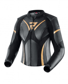 Куртка кожаная женская rebelhorn rebel lady black/gold