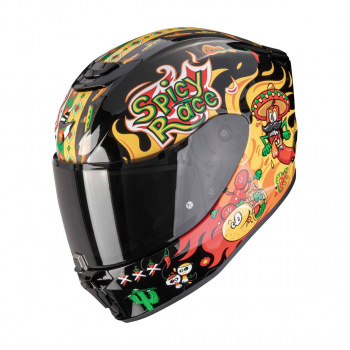 Шлем scorpion exo-jnr air yucatan noir-jaune-rouge (389)