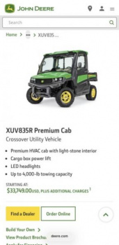 John Deere XUV 570 Gator 835R, 2020 г.