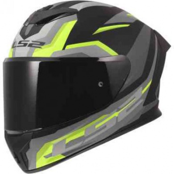 Шлем ls2 ff820 rapid iii hyper black h-v yellow
