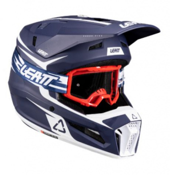 Шлем с очками leatt kit moto 3.5 blue