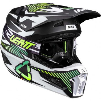 Шлем с очками leatt kit moto 3.5 storm teal