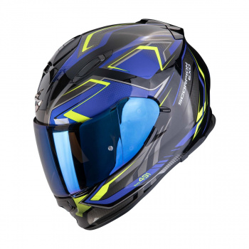 Шлем scorpion exo-491 zumo noir-bleu-jaune fluo (191)