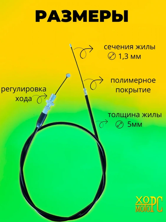 Трос газа на питбайк KAYO, BSE 125, 140с
